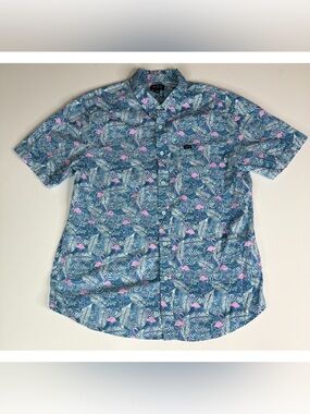 Matix Men’s Flamingos Collared Button Down Shirt